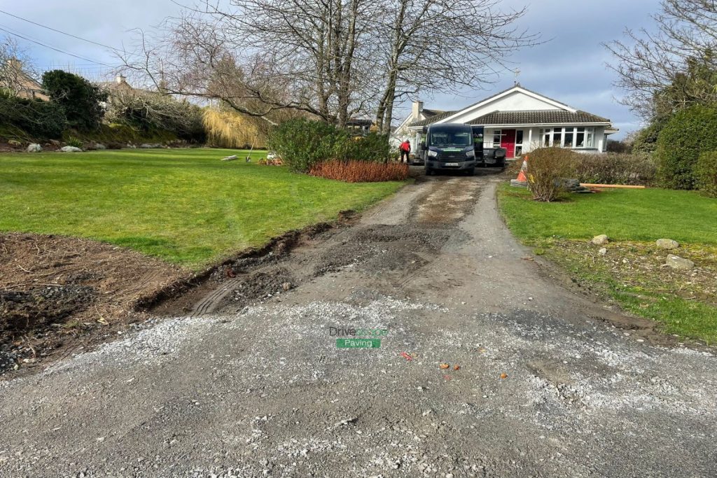Gravelled Driveway with Asphalt Apron and Cladded Flower Beds in Skerries, Co. Dublin (2)