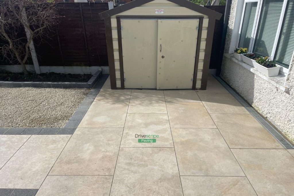 Porcelain Tiled Patio with Granite Borderlines and Gravel in Celbridge, Co. Kildare (4)