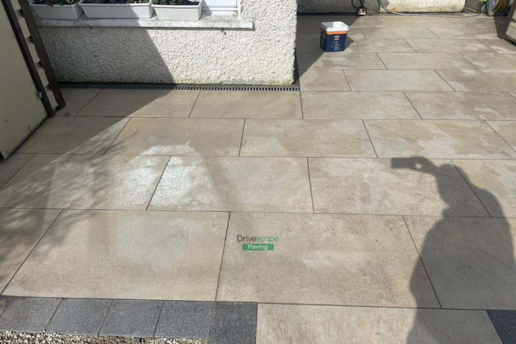 Porcelain Tiled Patio with Granite Borderlines and Gravel in Celbridge, Co. Kildare (6)