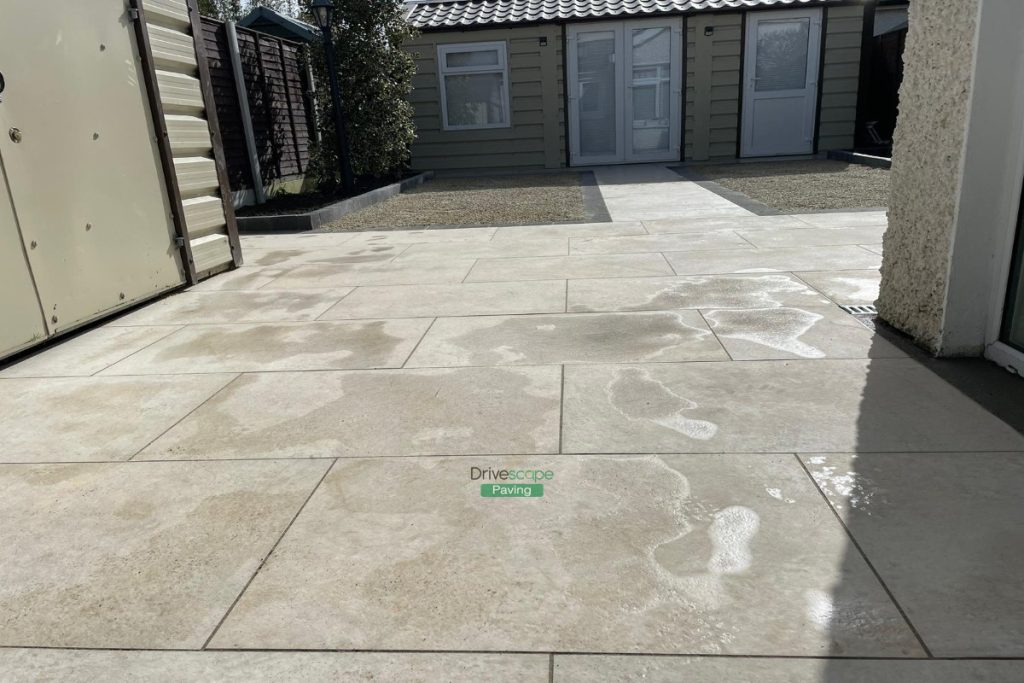 Porcelain Tiled Patio with Granite Borderlines and Gravel in Celbridge, Co. Kildare (8)