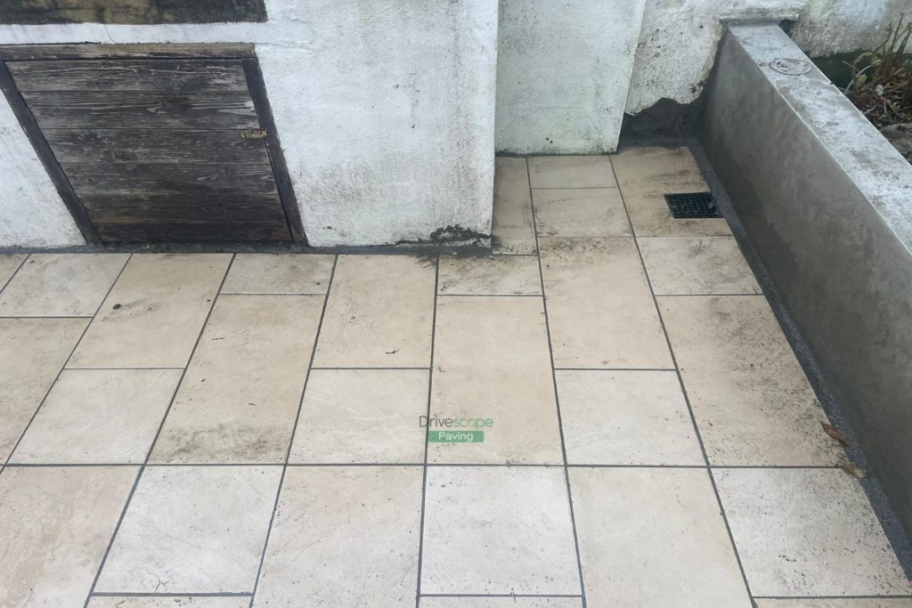 Porcelain Tiled Patio with Raised Flowerbeds and Roll-on-Turf in Portmarnock, Dublin (4)