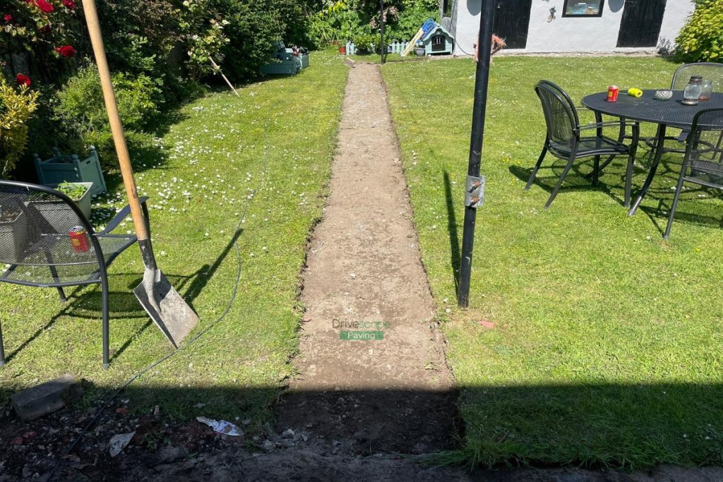 Patio with Black Granite Slabs and Lismore Border in Santry, Dublin (3)