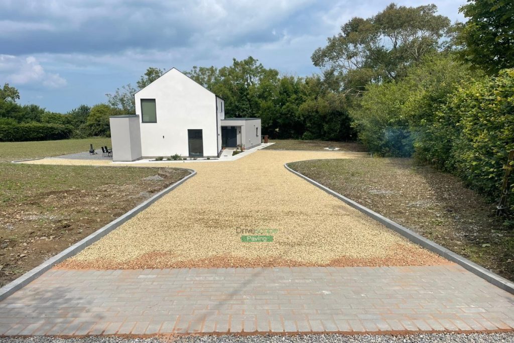 Driveway with Golden Ballylusk Gravel and Lismore Kerbs in Skerries, Co. Dublin
