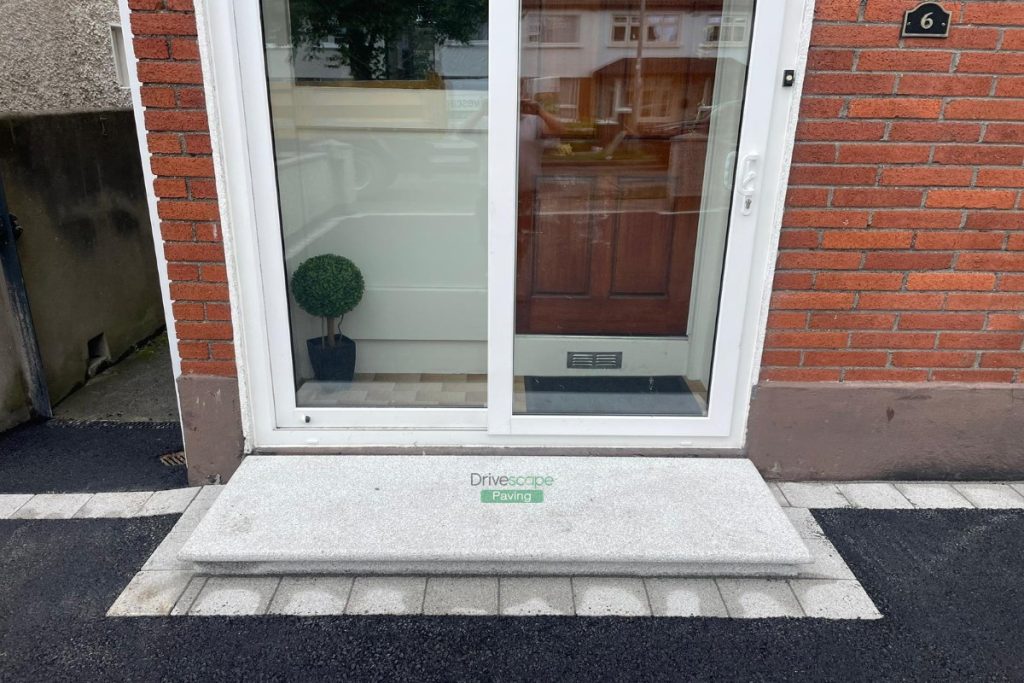Asphalt Driveway with Granite Corrib Border and Granite Step in Templeogue, Dublin (2)