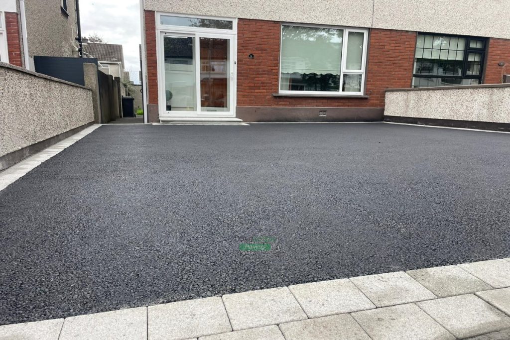 Asphalt Driveway with Granite Corrib Border and Granite Step in Templeogue, Dublin