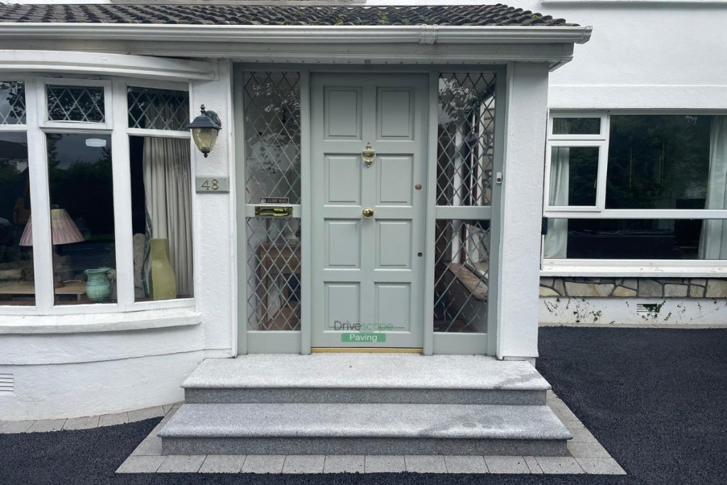Asphalt Driveway with Mellifont Kerbing and Double Step in Castleknock, Dublin
