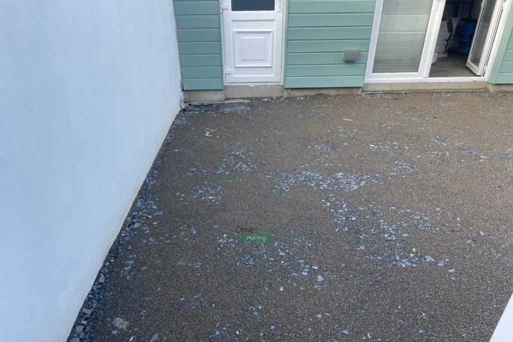 Patio with Porcelain Tiles and Driveway with Black Granite Paving in Kilcoole, Co. Wicklow (5)