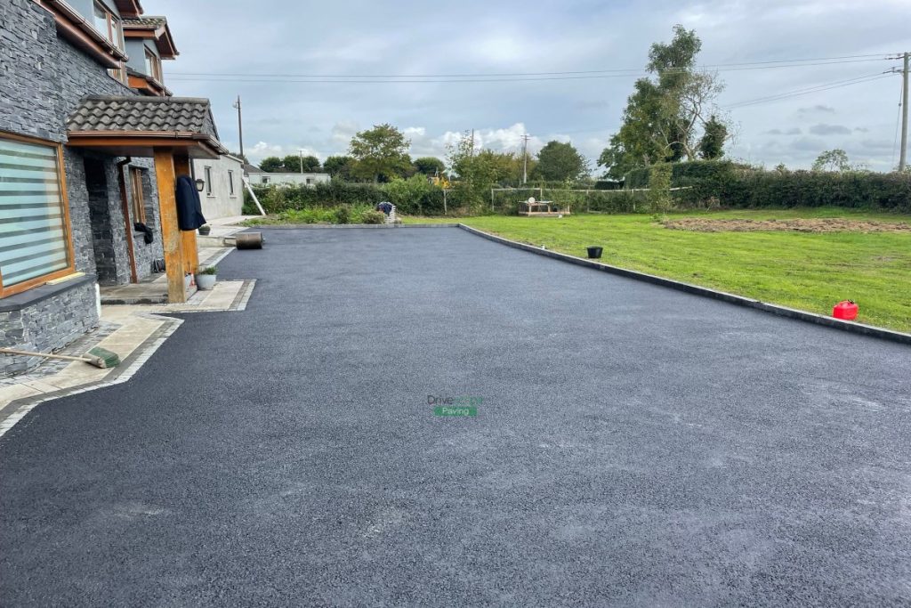 Asphalt Driveway with Charcoal Kerbing and Silver Granite Slabs in Oldtown, Co. Meath (6)