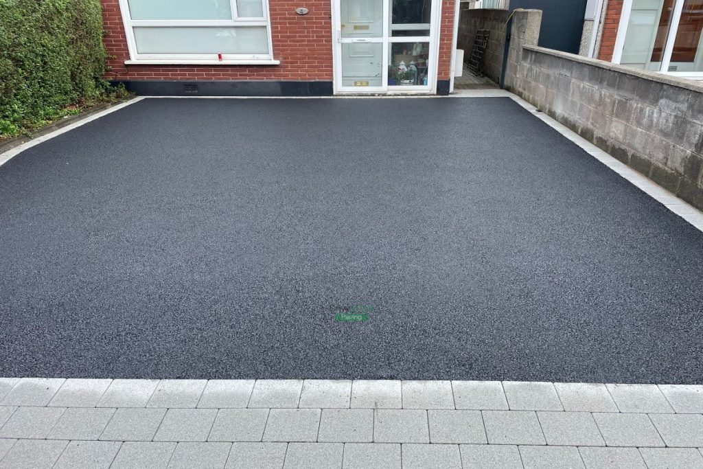Asphalt Driveway with Silver Granite Apron, Border and Pathway in Templeogue, Dublin (2)