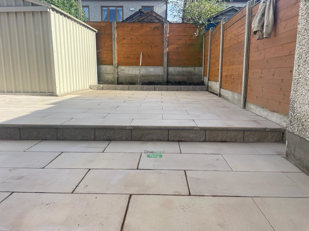 Oyster Slabbed Patio with Ramp in Rathcoole, Dublin