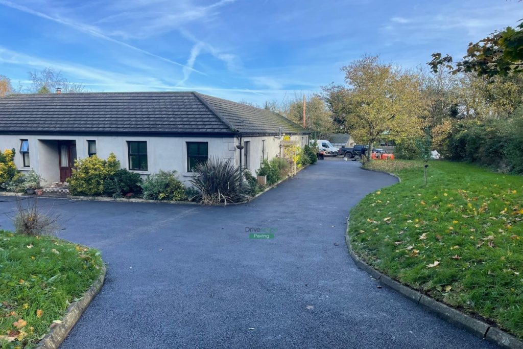 Asphalt Driveway with New ACO Drains and Kerbstones in Kilmacanogue, Co. Wicklow
