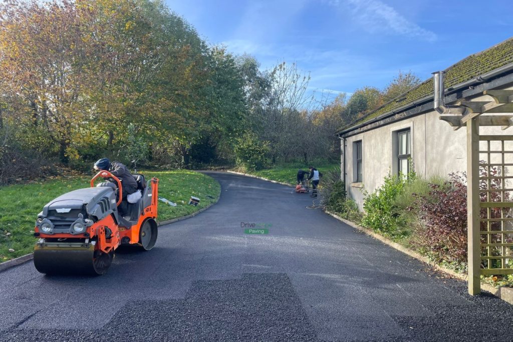 Asphalt Driveway with New ACO Drains and Kerbstones in Kilmacanogue, Co. Wicklow (5)
