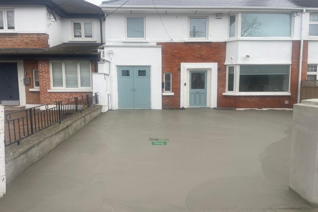 Light Brushed Concrete Driveway in Killester, Co. Dublin (6)
