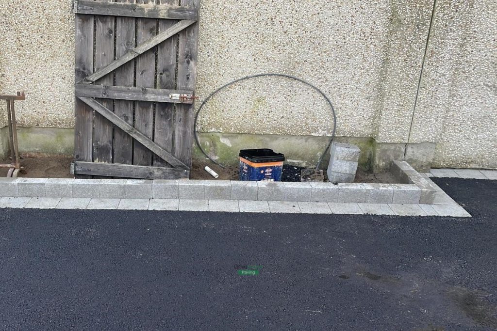 Asphalt Driveway with Silver Granite Kerbs, ACO Channels and Flowerbeds in Lucan, Dublin (7)