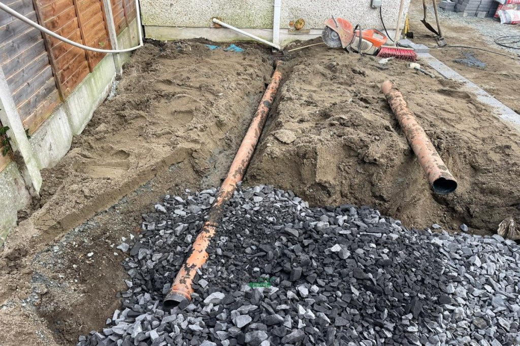 Porcelain Tiled Patio with Artificial Grass and Raised Flowerbeds in Lucan, Dublin (4)