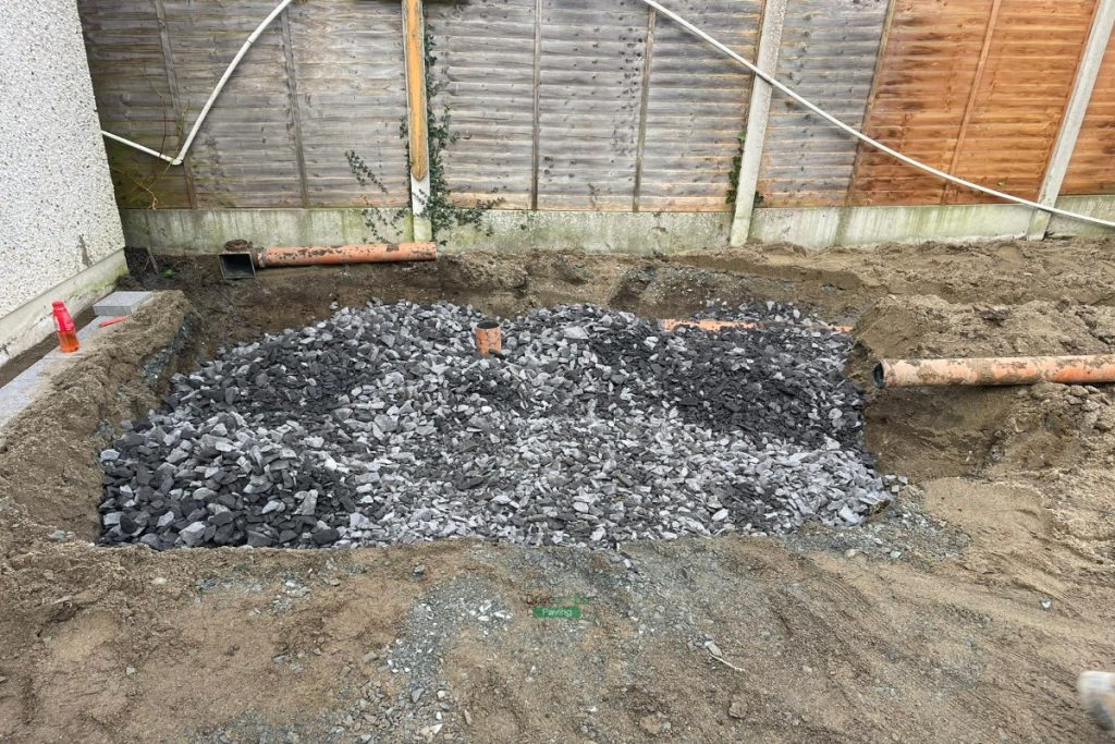 Porcelain Tiled Patio with Artificial Grass and Raised Flowerbeds in Lucan, Dublin (5)