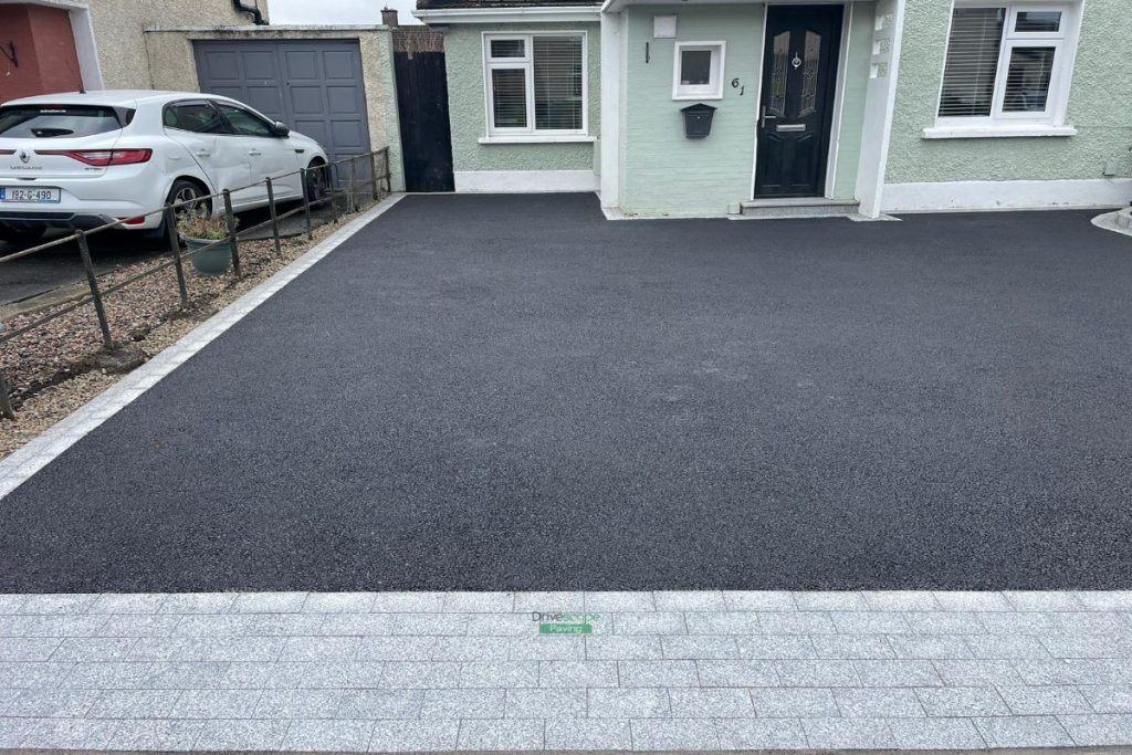 Asphalt Driveway with Granite Cobbles and Kerbs in Finglas, Dublin