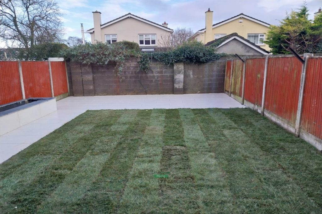 Porcelain Tiled Patio with New Lawn and Raised Flowerbeds in Celbridge, Co. Kildare (7)