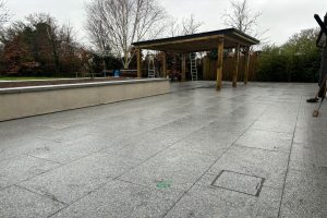 Patio with Gravelled Pathway, Roofed Pergola and Raised Flowerbeds in Balrothery, Co. Dublin (14)