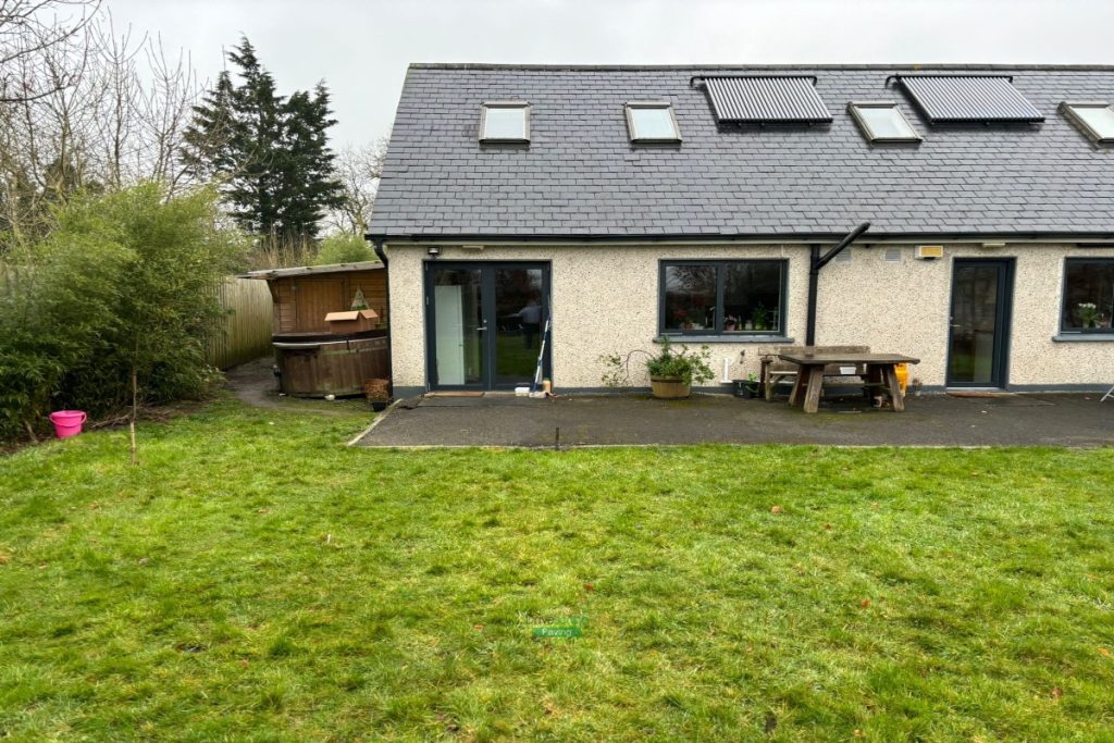 Patio with Gravelled Pathway, Roofed Pergola and Raised Flowerbeds in Balrothery, Co. Dublin (2)
