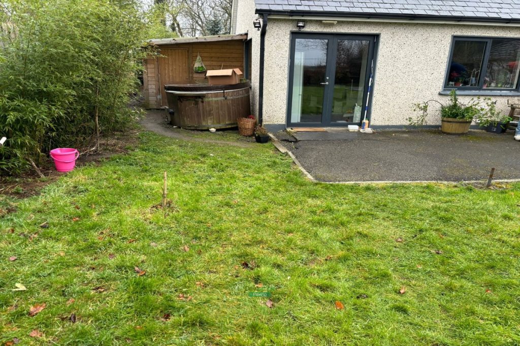 Patio with Gravelled Pathway, Roofed Pergola and Raised Flowerbeds in Balrothery, Co. Dublin (3)