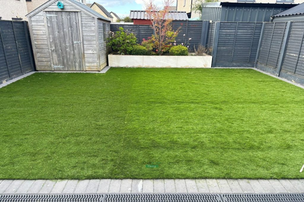 Artificial Grass Installation with Brick Border in Hansfield Wood, Dublin