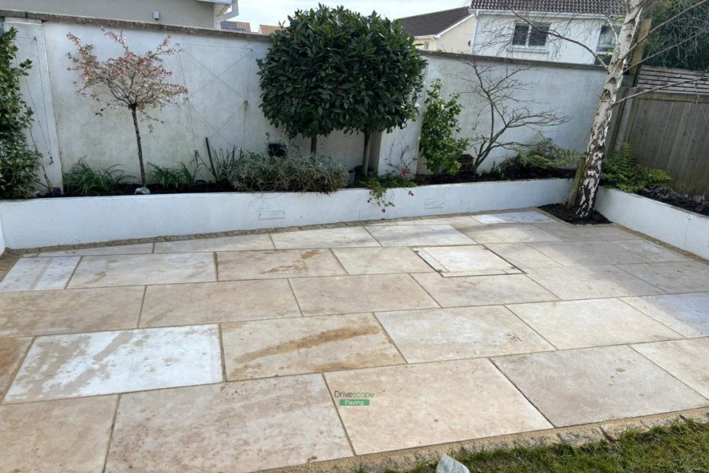 Egyptian Limestone Patio Re-Installation in Castleknock, Dublin