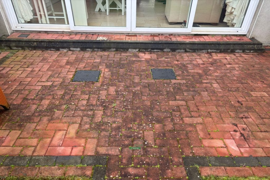 Patio with Brown Granite Slabs, Bull-Nose Step and Stepping Stones in Clontarf, Dublin (2)
