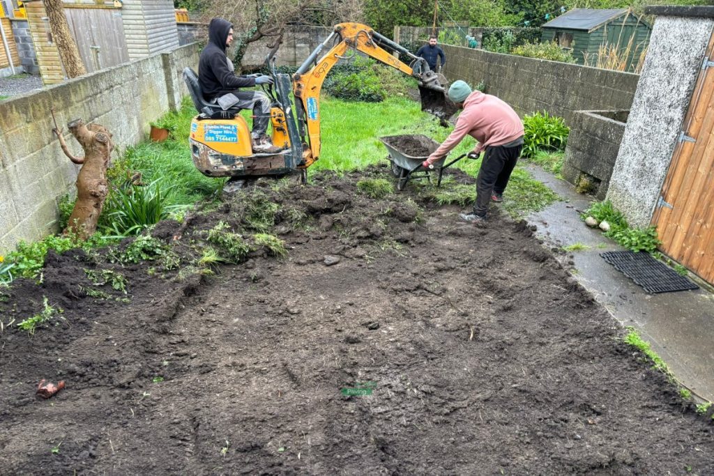 Silver Granite Slabbed Patio with Roll-On Turf in Clontarf, Dublin (2)