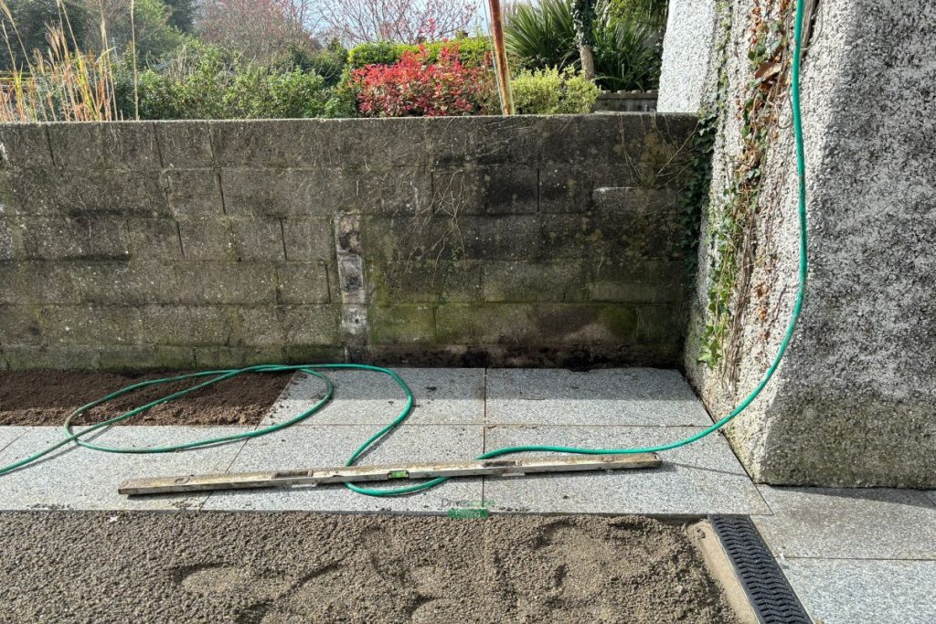 Silver Granite Slabbed Patio with Roll-On Turf in Clontarf, Dublin (5)