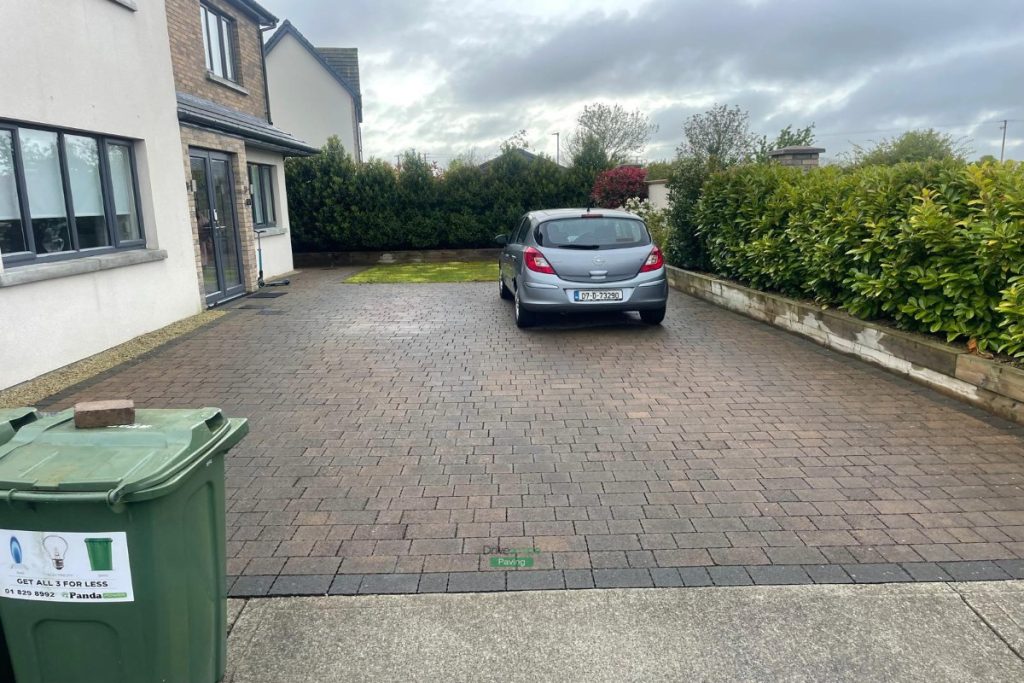 Asphalt Driveway with Connemara Walling and Charcoal and Coral Borderline in Swords, Dublin (1)