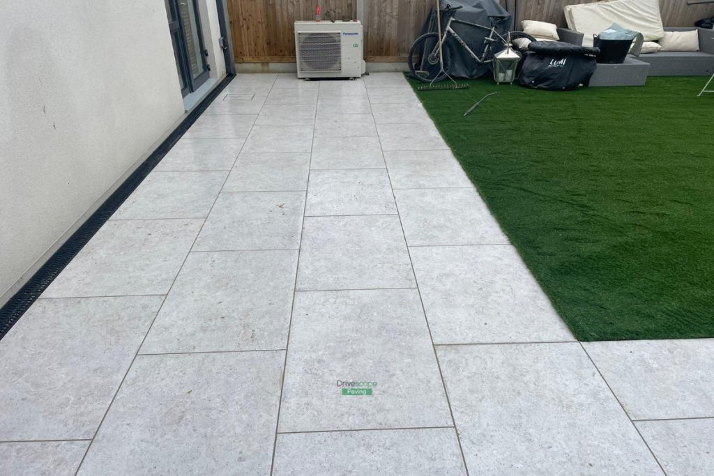 Porcelain Tiled Patio with Artificial Grass in Portmarnock, Co. Dublin (10)
