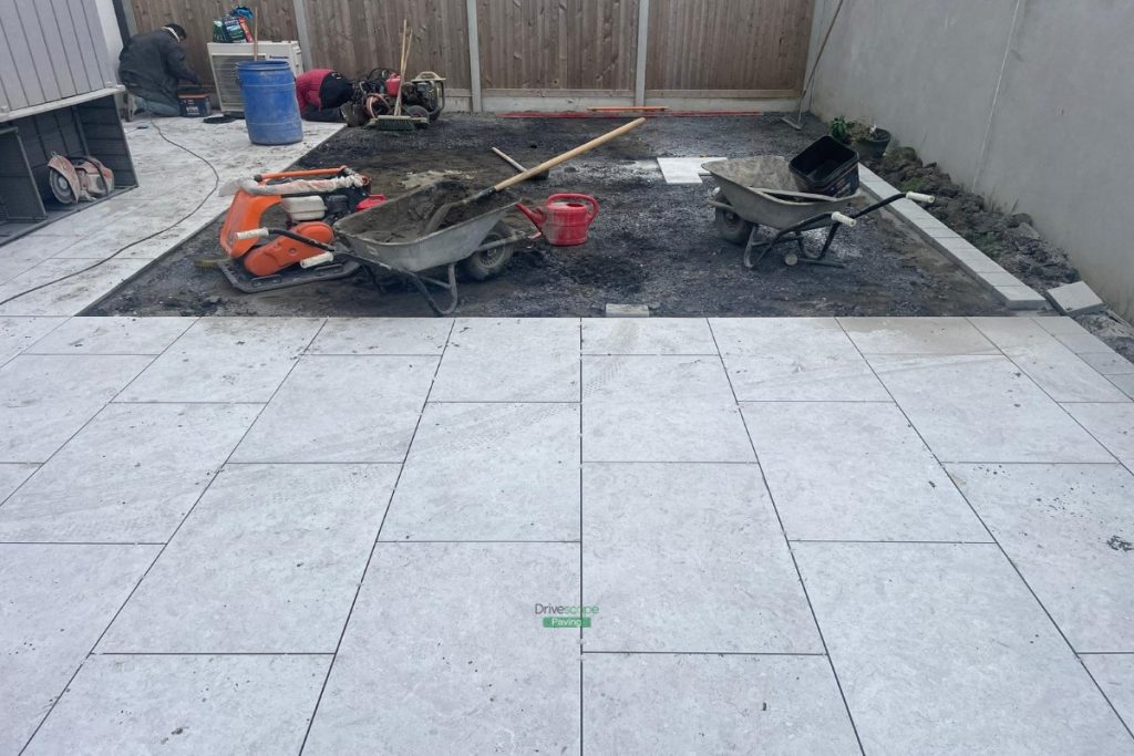 Porcelain Tiled Patio with Artificial Grass in Portmarnock, Co. Dublin (3)