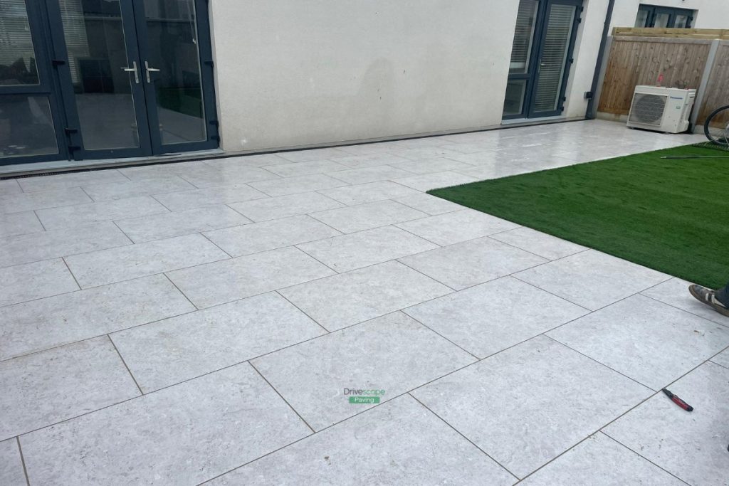 Porcelain Tiled Patio with Artificial Grass in Portmarnock, Co. Dublin (6)
