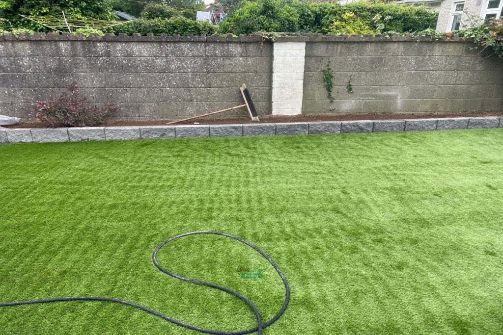 Porcelain Tiled Patio with Steps and Artificial Grass in Clontarf, Dublin (10)
