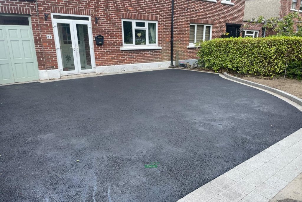 Asphalt Driveway with Granite Borderlines and Kerbing in Clontarf, Dublin