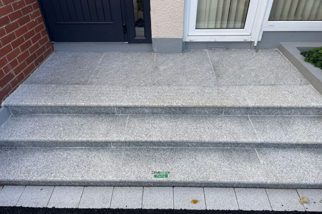 Asphalt Driveway with Silver Granite Border, Kerbstones and Bullnose Step in Portmarnock, Co. Dublin (6)