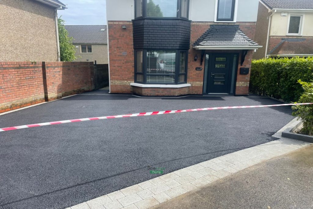 Asphalt Driveway with Silver Granite Borders and Natural Kerbs in Swords, Dublin (5)