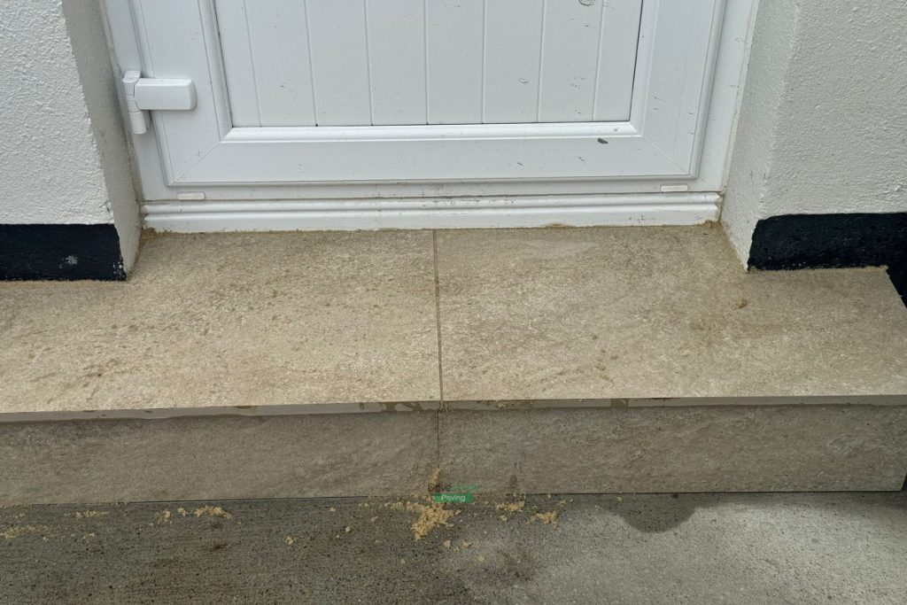 Porcelain Tiled Patio with Garden Archway and Golden Gravel in Sutton, Co. Dublin (6)