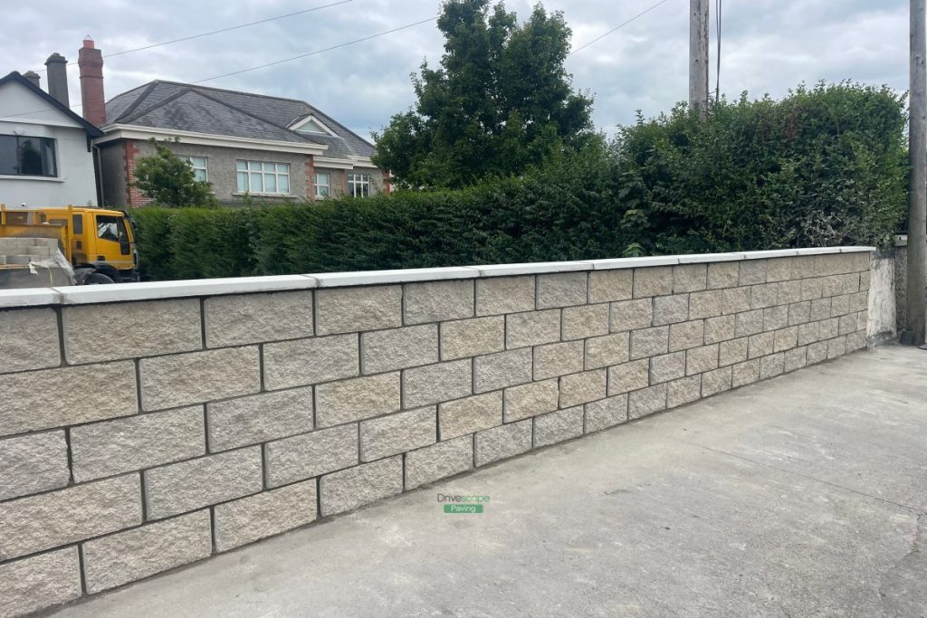 Gravelled Driveway with Cobbled Apron, New Wall and Lawn in Sutton, Dublin (5)
