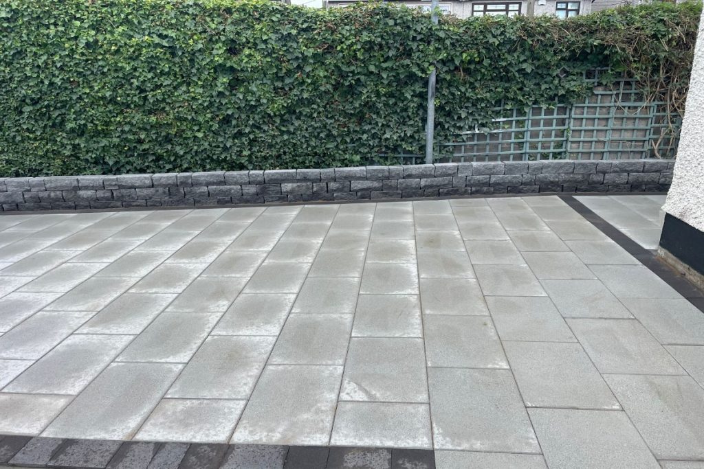 Patio with Silver Granite Slabs and Charcoal Borderline in Artane, Dublin (10)