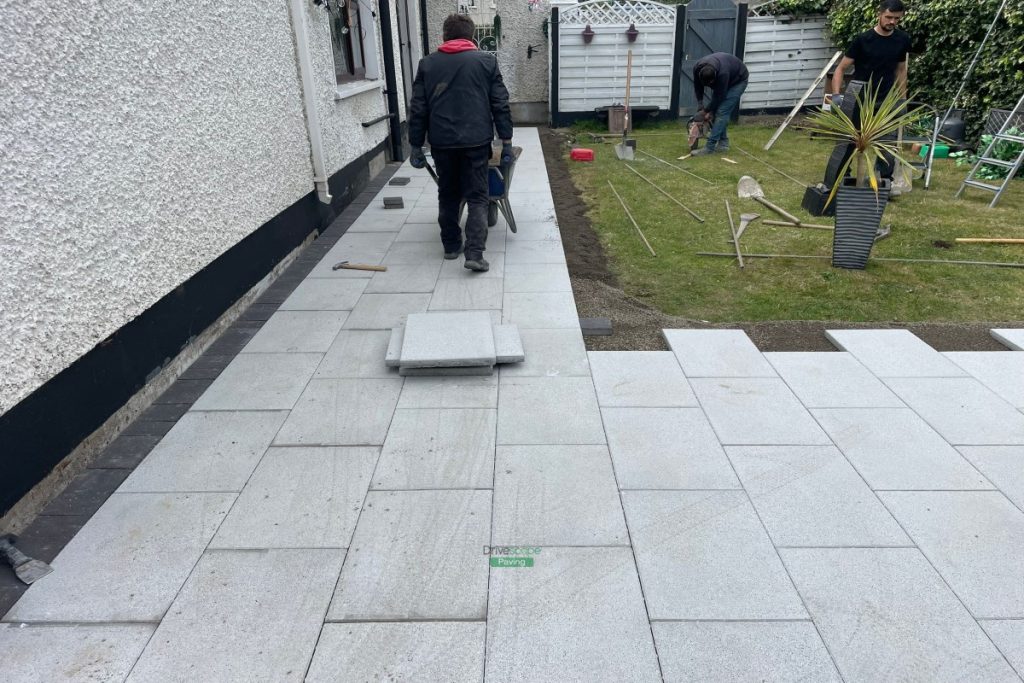 Patio with Silver Granite Slabs and Charcoal Borderline in Artane, Dublin (5)