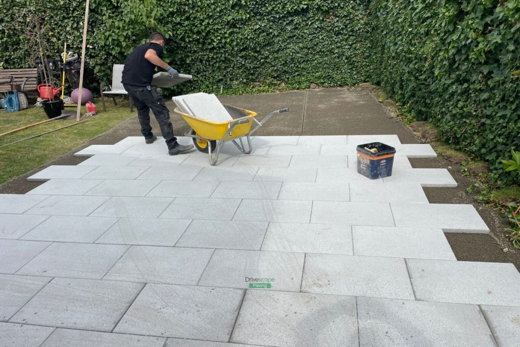 Patio with Silver Granite Slabs and Charcoal Borderline in Artane, Dublin (6)