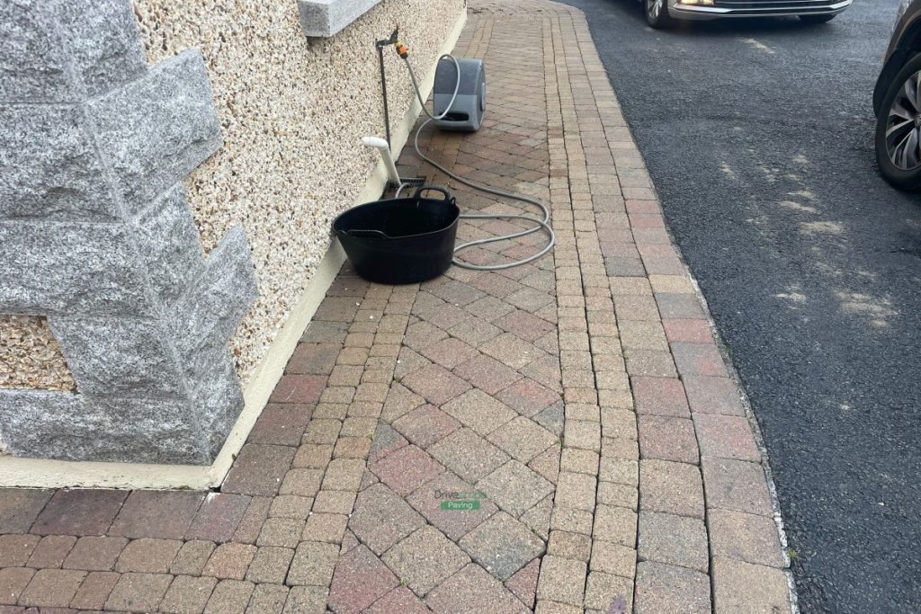 Porcelain Tiled Patio with Granite Cobblestones in Newbridge Co. Kildare (1)