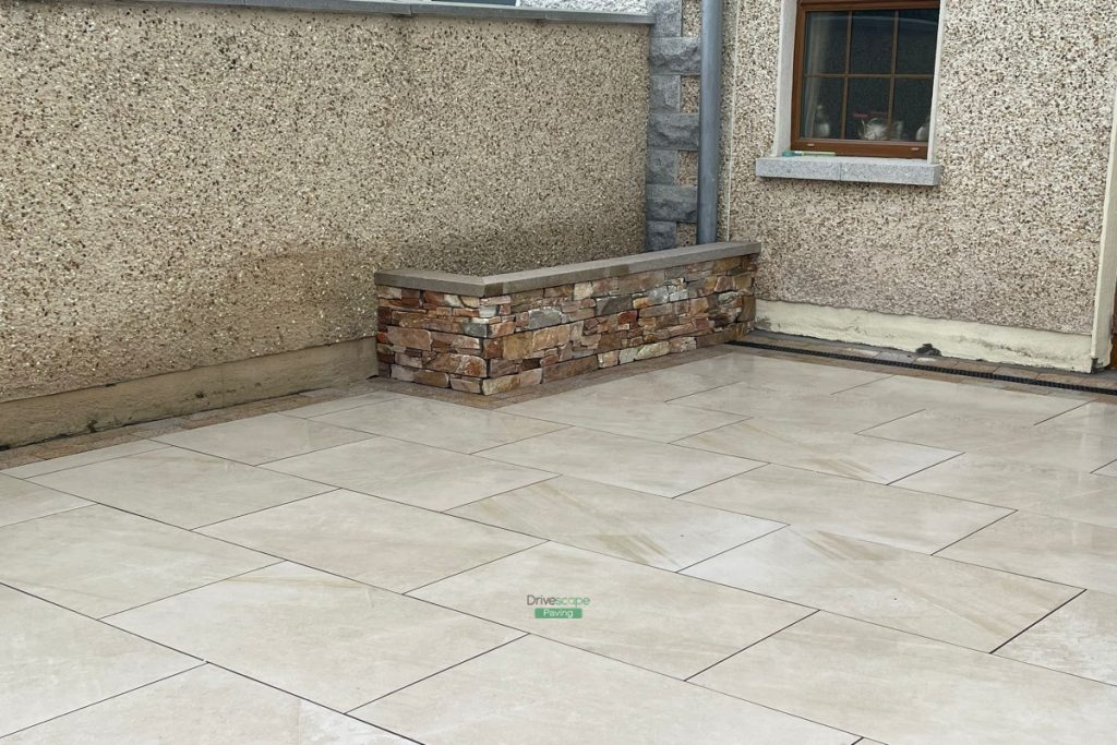 Porcelain Tiled Patio with Granite Cobblestones in Newbridge, Co. Kildare (2)