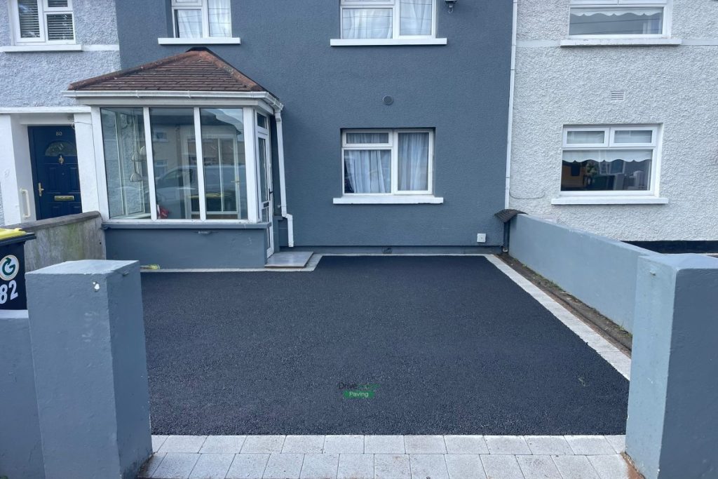 Asphalt Driveway with Silver Granite Border in Finglas, Dublin
