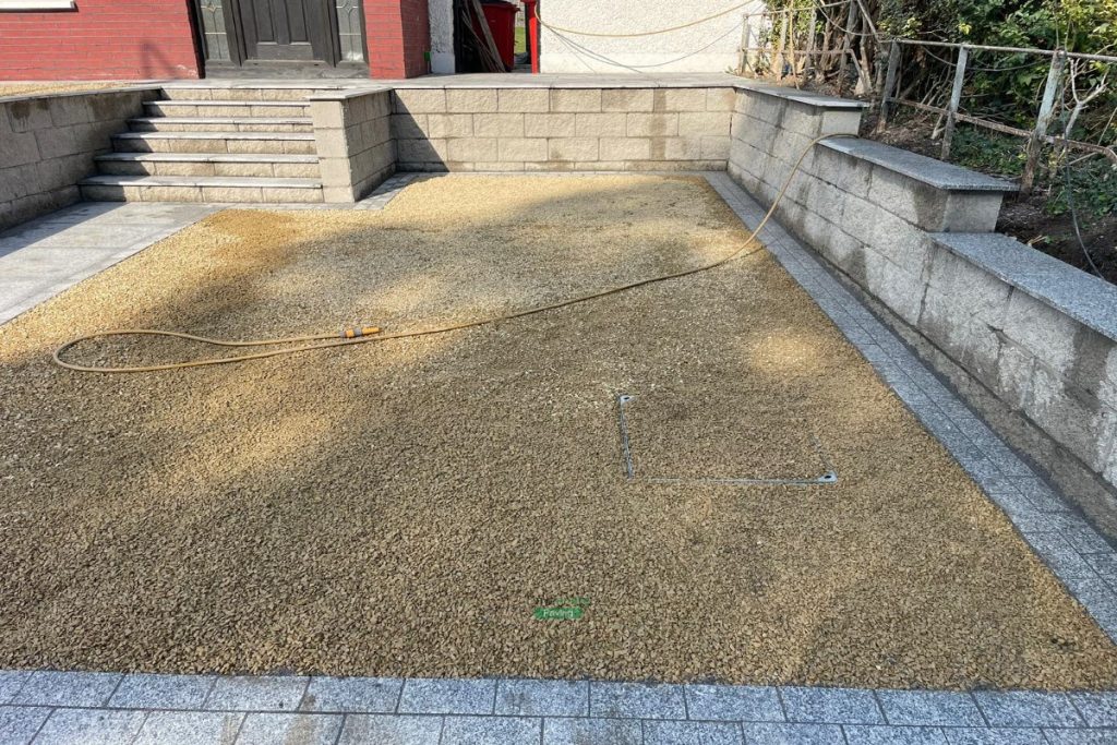 Gravelled Driveway with Granite Slabs, Ashford Walling and Granite Capping in Raheny, Dublin (11)