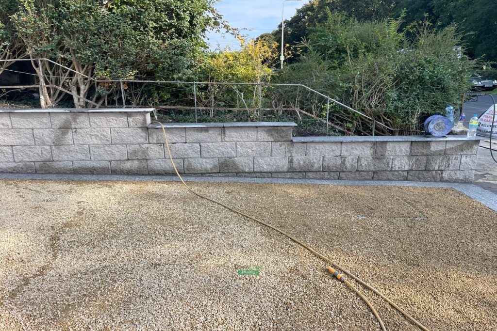 Gravelled Driveway with Granite Slabs, Ashford Walling and Granite Capping in Raheny, Dublin (9)