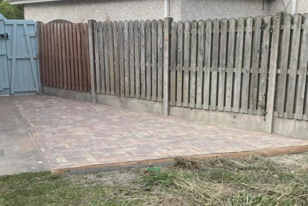 Small Patio for Bin and Bike Storage in Lucan, Dublin