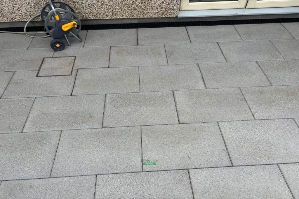 Granite Slabbed Patio with Roll-On Lawn and Raised Flowerbeds in Hansfield Wood, Dublin (3)
